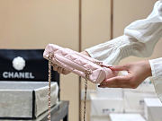 Chanel Long Vanity With Chain Grained Calfskin Light Pink- 19x14x5cm - 3