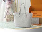 LV Neverfull MM Monogram Empreinte Leather Brume Gray M13758 - 31x28x14cm - 5