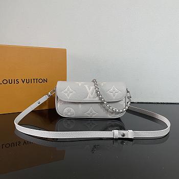 LV Wallet On Chain Ivy Bicolor Monogram Empreinte Leather Gray M14225 - 23.5x12x4.3cm