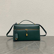 Loro Piana Extra Bag L27 Smooth Calfskin New Petrolio 705G - 27x16x10cm - 2