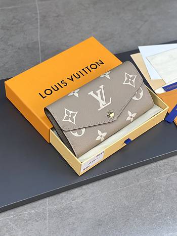 LV Sarah Wallet Bicolor Monogram Empreinte Leather M81049 - 19x10.5x2cm