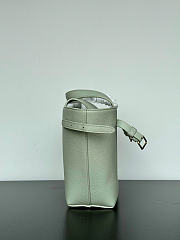 Celine Mini Cabas Anais Leather Tote Triomphe In Grained Calfskin Light Clay - 20x21x10cm - 6