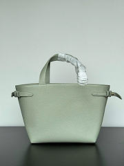 Celine Mini Cabas Anais Leather Tote Triomphe In Grained Calfskin Light Clay - 20x21x10cm - 5