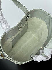 Celine Mini Cabas Anais Leather Tote Triomphe In Grained Calfskin Light Clay - 20x21x10cm - 3