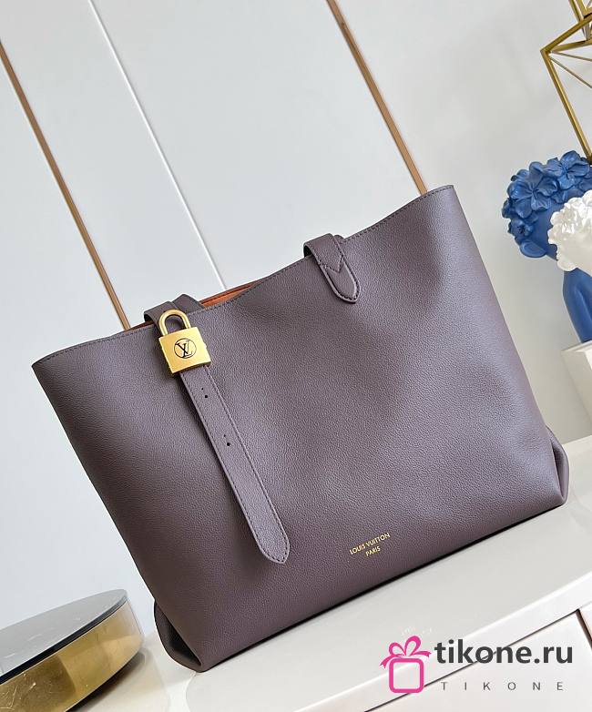 LV Low Key Cabas MM Grained Calfskin Chocolate Brown M12916 - 47x30x14cm - 1