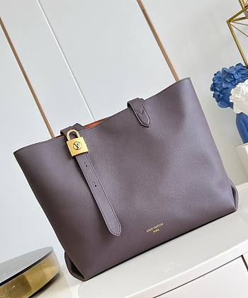 LV Low Key Cabas MM Grained Calfskin Chocolate Brown M12916 - 47x30x14cm