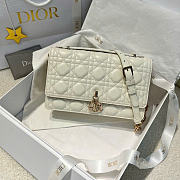 My Dior Top Handle Bag White Cannage Lambskin - 24x15x6.5cm - 1