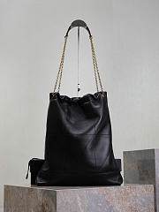 YSL Jamie Pochon In Lambskin Black - 34x26x2cm - 4