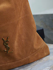 YSL Jamie Large Pochon in Suede Warm Caramel Cognac - 34x26x2cm - 2
