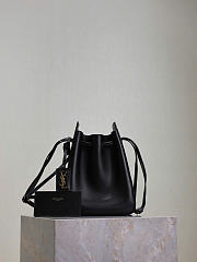 YSL Bucket Bag Leather Black - 24x18x7cm - 1