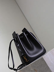 YSL Bucket Bag Leather Black - 24x18x7cm - 6