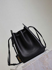 YSL Bucket Bag Leather Black - 24x18x7cm - 3