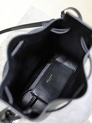 YSL Bucket Bag Leather Black - 24x18x7cm - 2