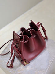 YSL Bucket Bag Leather Red - 24x18x7cm - 6