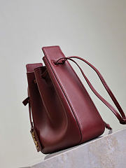 YSL Bucket Bag Leather Red - 24x18x7cm - 3