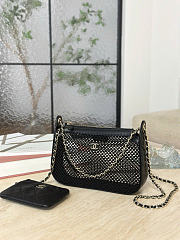 Chanel Clutch with Chain Mesh Shiny Lambskin Gold Tone Metal Black -  20x13x4.5cm - 4