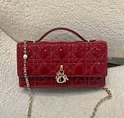 My Dior Mini Bag Red Patent Cannage Calfskin - 21x11.5x4.5cm - 1