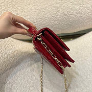 My Dior Mini Bag Red Patent Cannage Calfskin - 21x11.5x4.5cm - 5