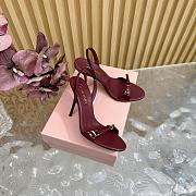 Miumiu Patent Leather Sandals Burgundy 10.5cm - 2