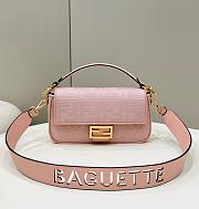 Fendi Baguette Pink Nappa Leather Bag Strap “ Baguette” - 27x15x6cm - 5