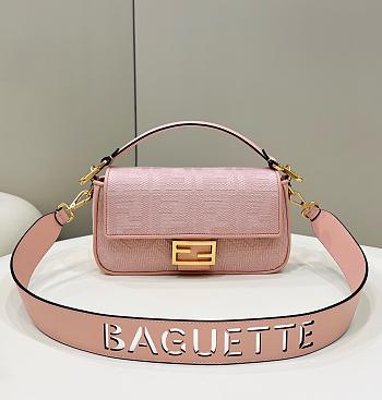 Fendi Baguette Pink Nappa Leather Bag Strap “ Baguette” - 27x15x6cm