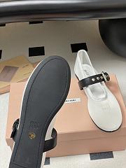 Miumiu Mesh Fabric Ballerinas White - 2
