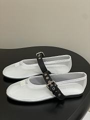 Miumiu Mesh Fabric Ballerinas White - 4