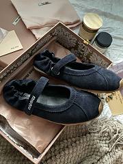 Plume Technical Suede Ballerinas Black - 6