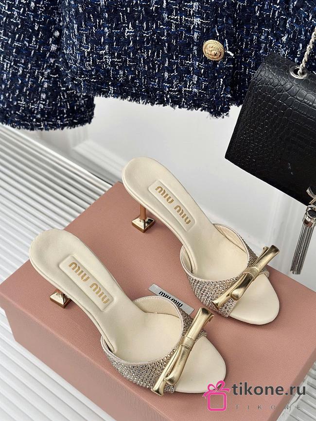 Miumiu Satin Sandals Gold  - 1