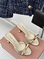 Miumiu Satin Sandals Gold  - 1