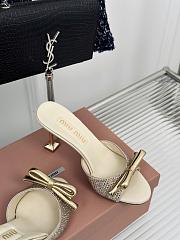 Miumiu Satin Sandals Gold  - 6