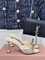 Miumiu Satin Sandals Gold  - 5