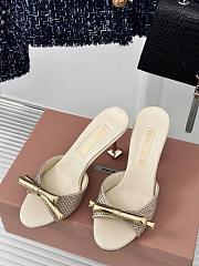 Miumiu Satin Sandals Gold  - 3