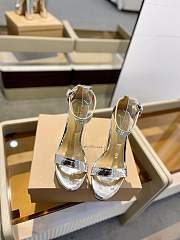 Gianvito Rossi Portofino 105 Silver Patent Leather Sandals - 2