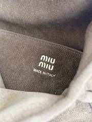 Miumiu Suede Bag with Trick Brown - 24×22×15cm - 5