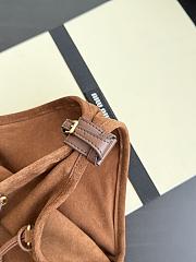 Miumiu Suede Bag with Trick Brown - 24×22×15cm - 4