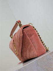 YSL College Mini Suede Crossbody Bag in Pink - 20x14x4.5cm - 4