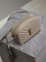YSL Lou Belt Bag in Quilted Leather Beige - 15.5x10.5x5.5cm - 5