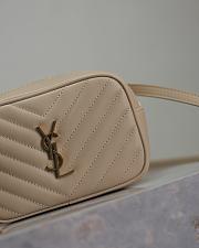 YSL Lou Belt Bag in Quilted Leather Beige - 15.5x10.5x5.5cm - 3