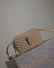 YSL Lou Belt Bag in Quilted Leather Beige - 15.5x10.5x5.5cm - 2