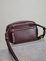 YSL Lou Belt Bag in Quilted Leather Burgundy - 15.5x10.5x5.5cm - 3