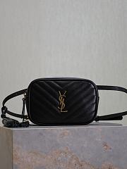 YSL Lou Belt Bag in Quilted Leather Black - 15.5x10.5x5.5cm - 3