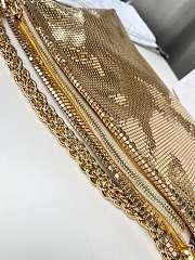 Jimmy Choo Callie Gold Mesh Mini Clutch Bag - 24×15×3.5cm - 2