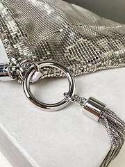 Jimmy Choo Callie Silver Mesh Mini Clutch Bag - 24×15×3.5cm - 4