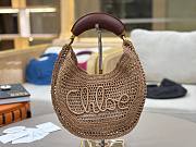 Chloe Summer Banana Hobo Bag in Raffia Beige - 36x21.5x2cm - 1