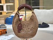 Chloe Summer Banana Hobo Bag in Raffia Beige - 36x21.5x2cm - 4