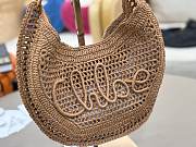 Chloe Summer Banana Hobo Bag in Raffia Beige - 36x21.5x2cm - 3