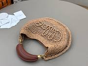 Chloe Summer Banana Hobo Bag in Raffia Beige - 36x21.5x2cm - 2