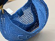 Chloe Summer Banana Hobo Bag in Raffia Blue - 36x21.5x2cm - 6