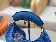 Chloe Summer Banana Hobo Bag in Raffia Blue - 36x21.5x2cm - 5